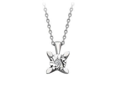 0.40 carat effect diamond solitaire necklace