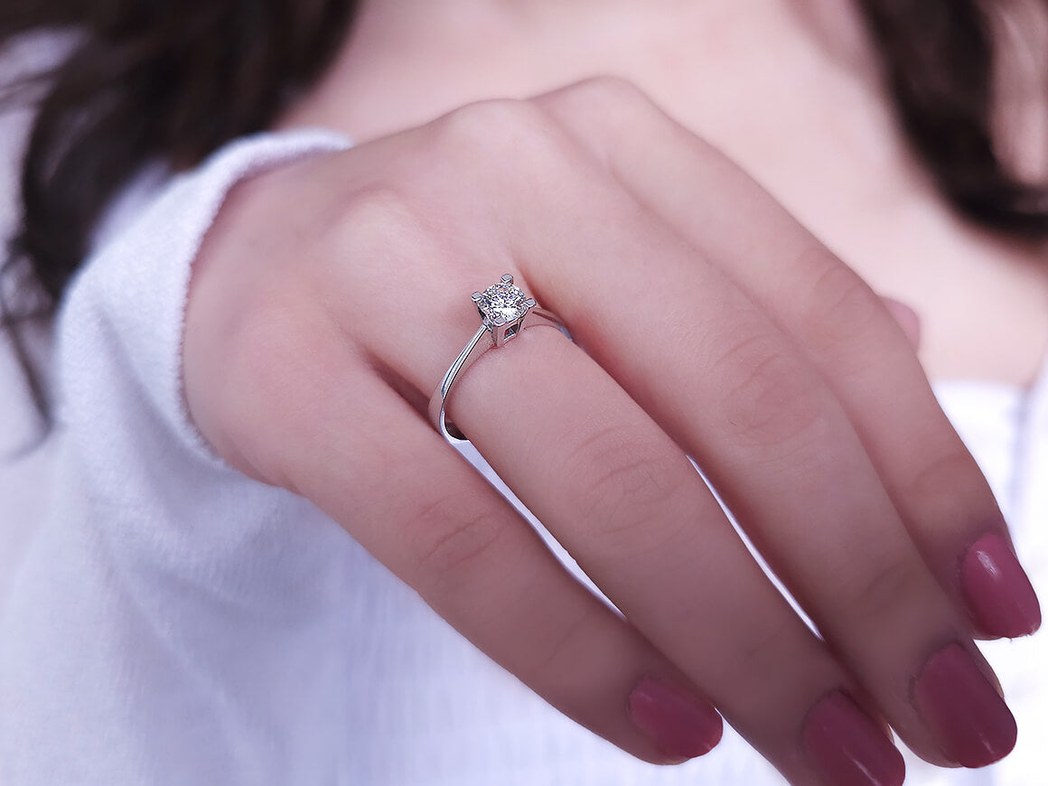 0.41 carat diamond solitaire ring