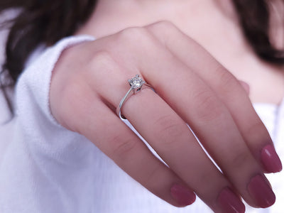 0.41 carat diamond solitaire ring
