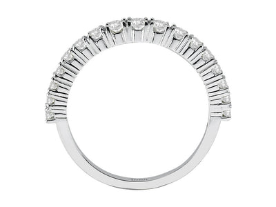 Bague demi-éternité en or blanc 14 carats avec diamant de 0,44 carat 