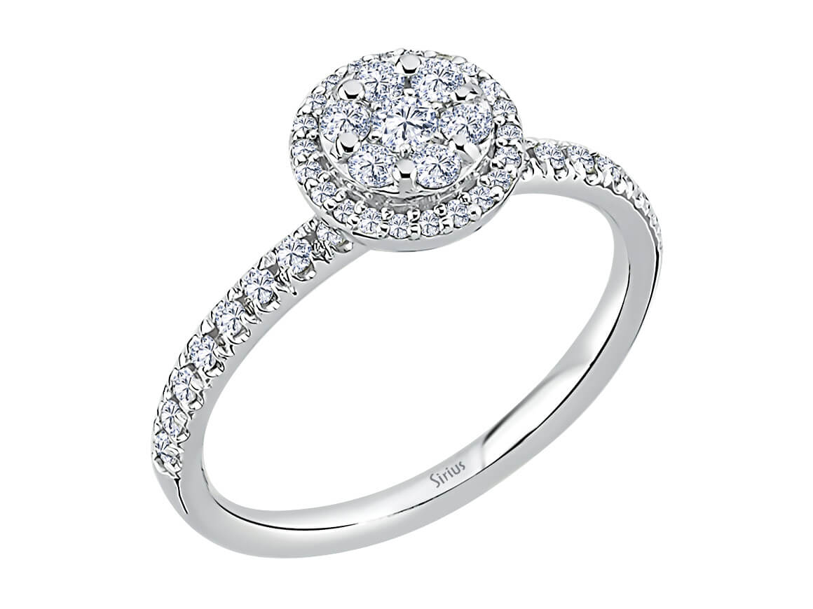 Anette Ring mit 0,45 Karat Diamanten - handgefertigter Diamantschmuck aus Feingold | Sirius Diamant