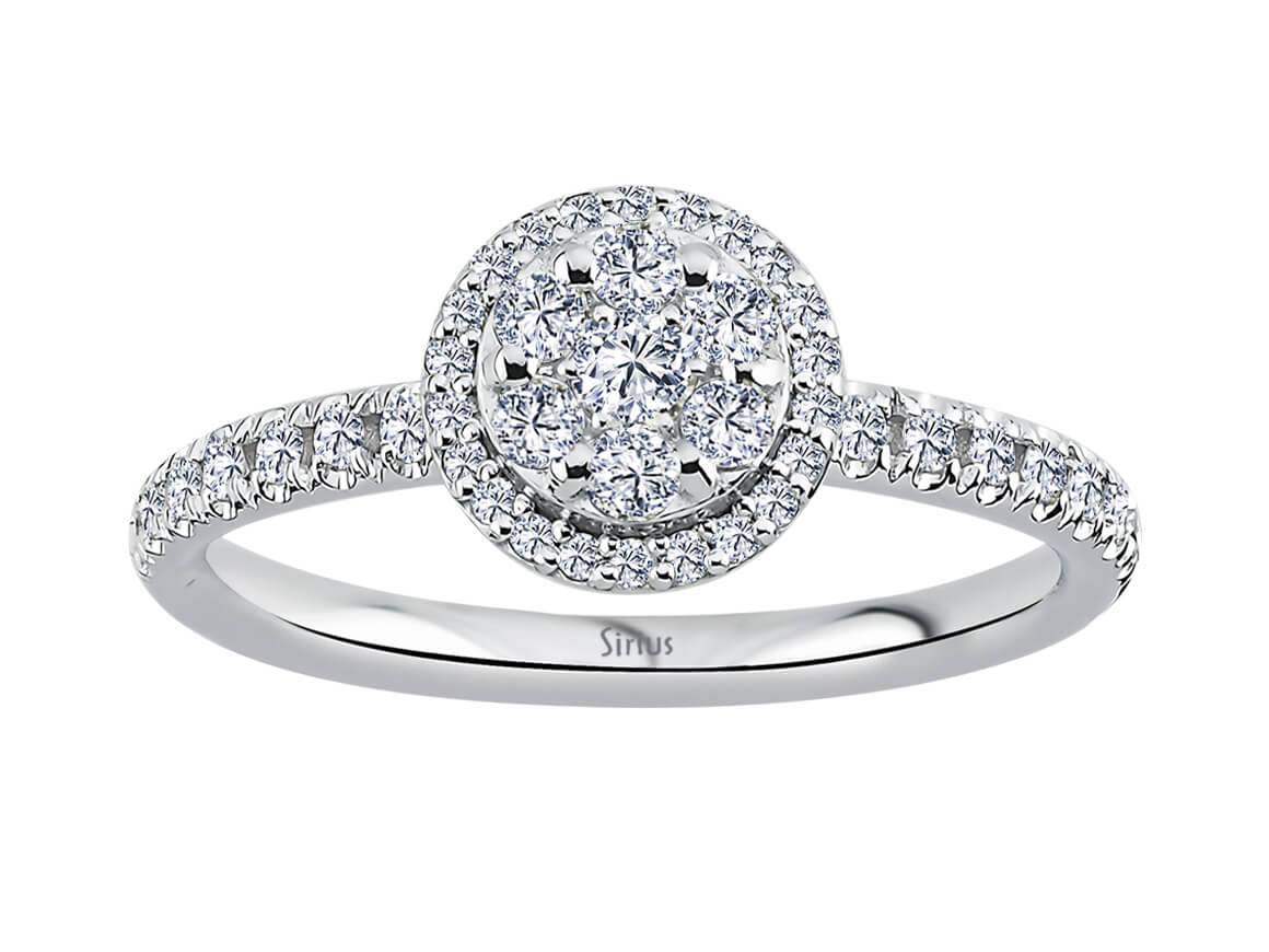 Anette Ring mit 0,45 Karat Diamanten - handgefertigter Diamantschmuck aus Feingold | Sirius Diamant
