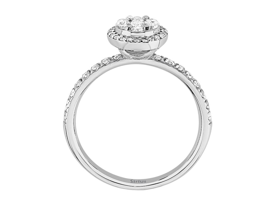 Anette Ring mit 0,45 Karat Diamanten - handgefertigter Diamantschmuck aus Feingold | Sirius Diamant