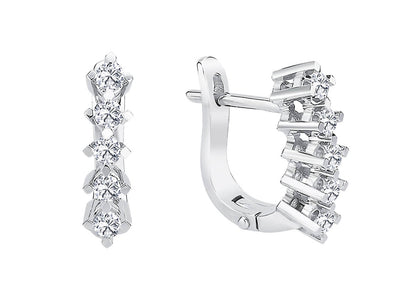 0.45 carat diamond 5 stone earrings