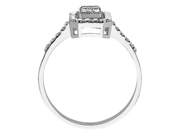 0,50 Karat Effekt Diamant Baguette Ring - handgefertigter Diamantschmuck aus Feingold | Sirius Diamant