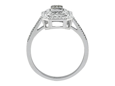 0.50 carat diamond effect baguette ring in white gold