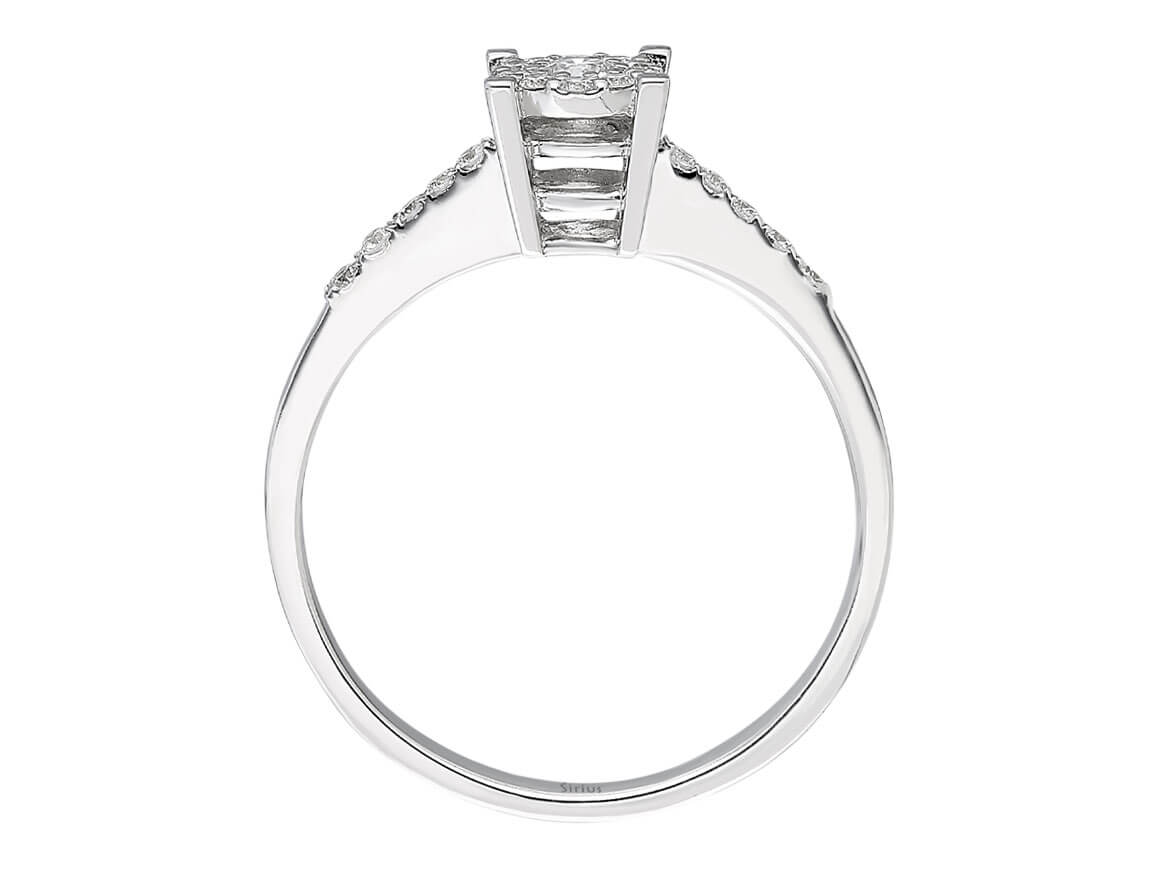 0,50 Carat Effekt Diamant Solitärring - handgefertigter Diamantschmuck aus Feingold | Sirius Diamant