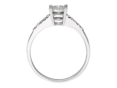0.50 carat effect diamond solitaire ring