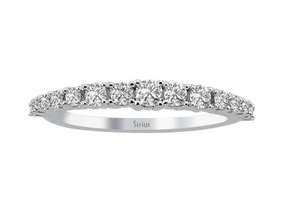0,50 Karat Diamanten Halb-Ewigkeit-Ring in 14K Weißgold
