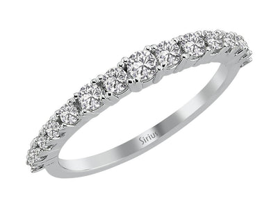 0,50 Karat Diamanten Halb-Ewigkeit-Ring in 14K Weißgold