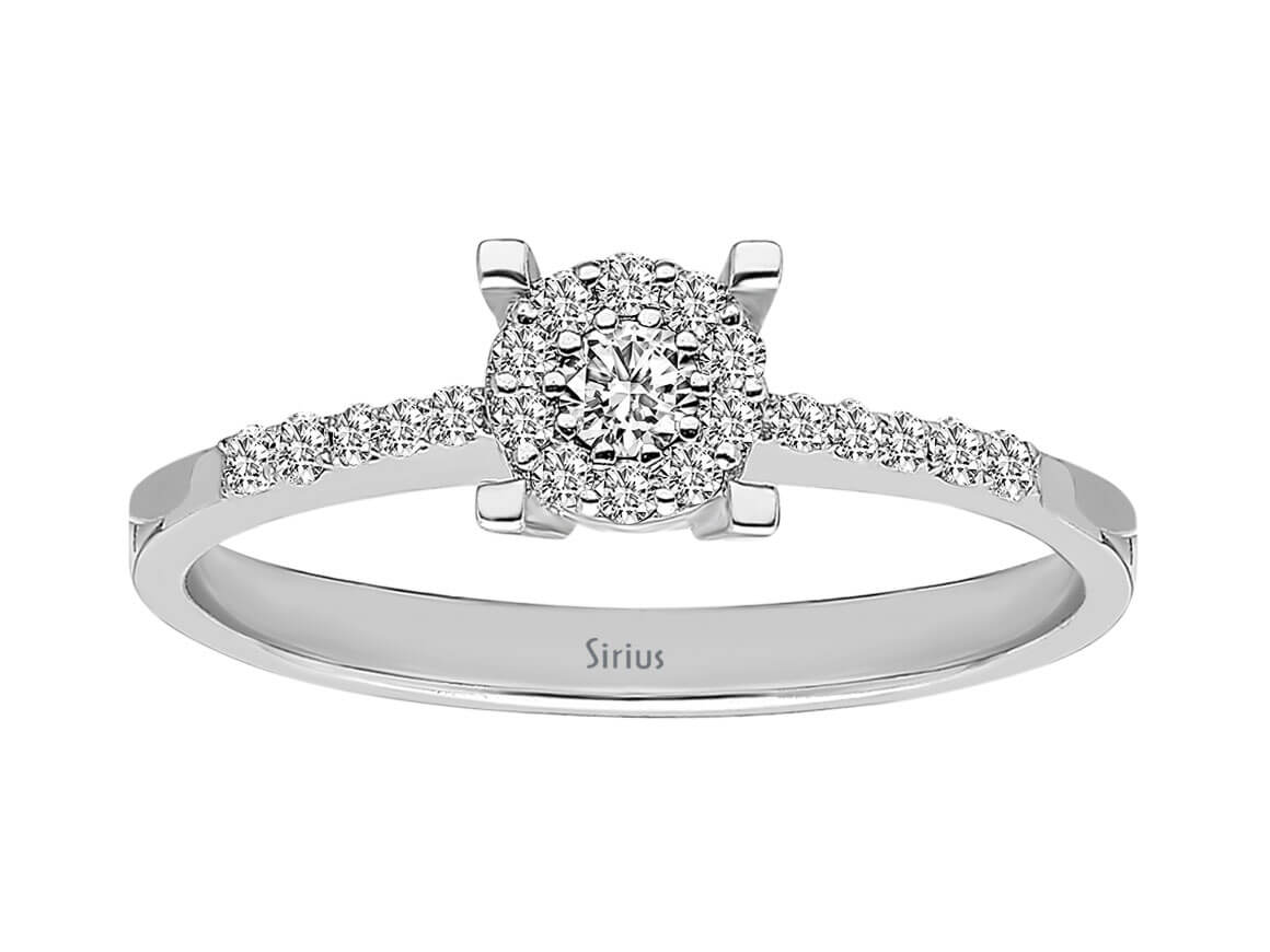 0,50 Carat Effekt Diamant Solitärring - handgefertigter Diamantschmuck aus Feingold | Sirius Diamant