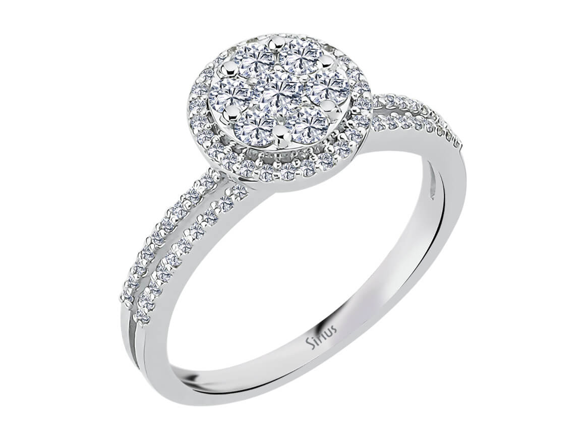 Juliette ring with diamonds