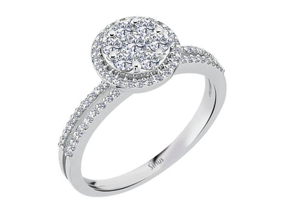 Juliette ring with diamonds