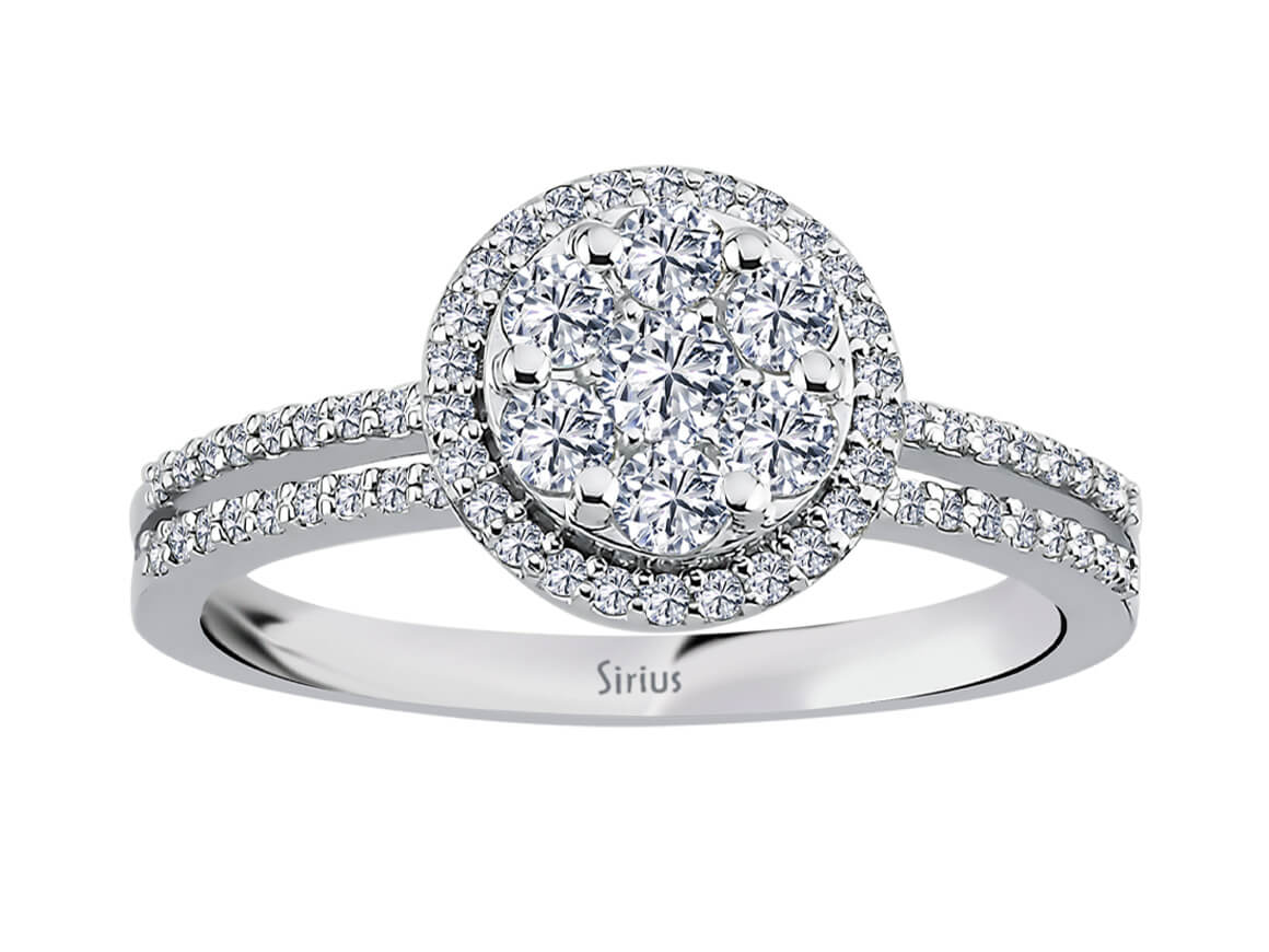Juliette ring with diamonds