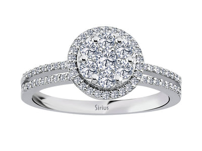 Juliette ring with diamonds