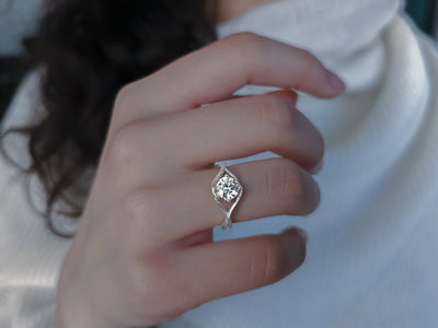 0.80 carat diamond Moana solitaire ring