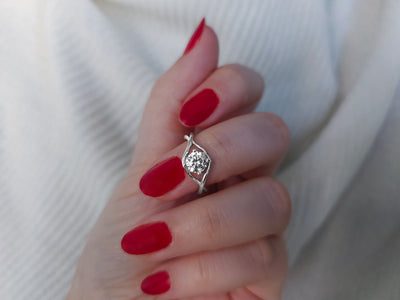 0.80 carat diamond Moana solitaire ring
