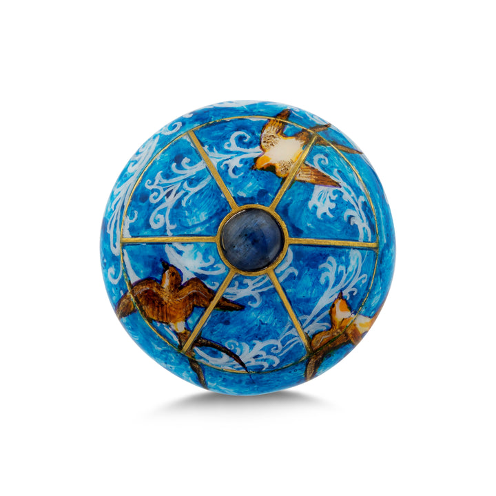 Blauen Saphir-Ring - handgefertigter Diamantschmuck aus Feingold | Sirius Diamant