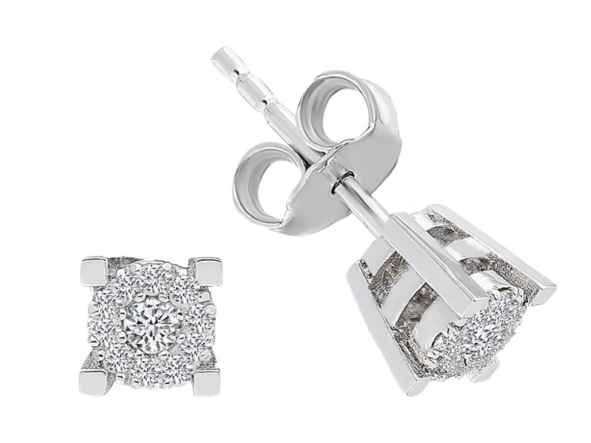 1,00 Carat Diamant Solitaire Effekt Ohrstecker - handgefertigter Diamantschmuck aus Feingold | Sirius Diamant
