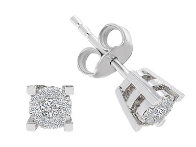 1.00 Carat Diamond Solitaire Effect Stud Earrings