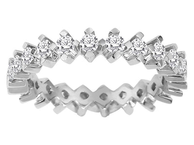 1 carat all-round brilliant diamond alliance ring 585 14 carat white gold