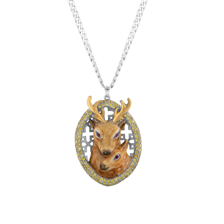 Deers Halskette - handgefertigter Diamantschmuck aus Feingold | Sirius Diamant
