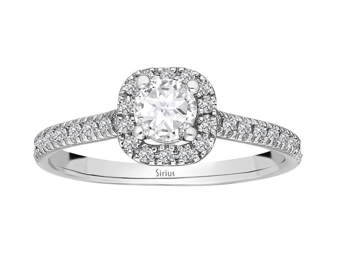 1,25 Carat Prinzessin Schliff Diamant Effekt Solitär Ring - handgefertigter Diamantschmuck aus Feingold | Sirius Diamant