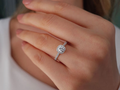 1.25 Carat Princess Cut Diamond Effect Solitaire Ring