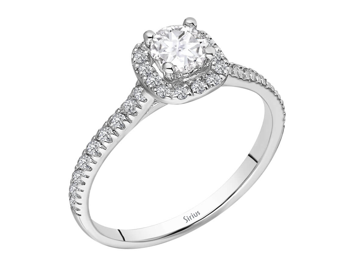 1,25 Carat Prinzessin Schliff Diamant Effekt Solitär Ring - handgefertigter Diamantschmuck aus Feingold | Sirius Diamant