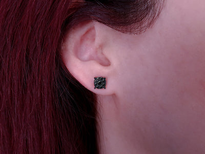 1.50 ct effect solitaire earrings in gold