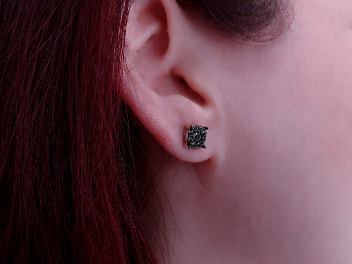 1.50 ct effect solitaire earrings in gold