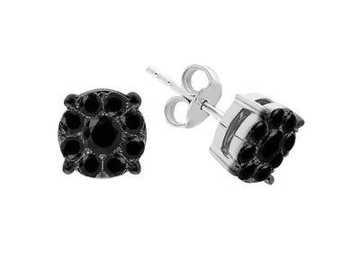 1.50 ct effect solitaire earrings in gold