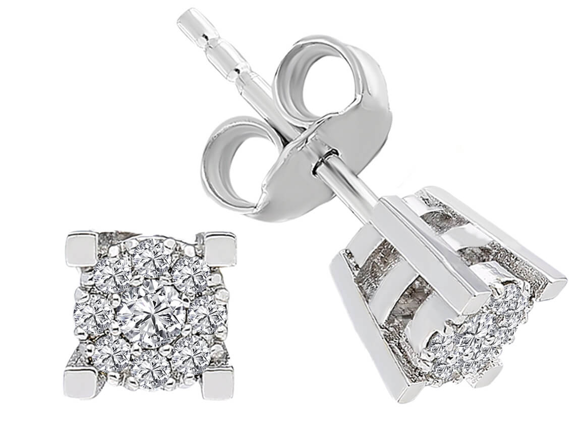 1.70 Carat Diamond Solitaire Effect Stud Earrings