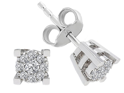 1.70 Carat Diamond Solitaire Effect Stud Earrings