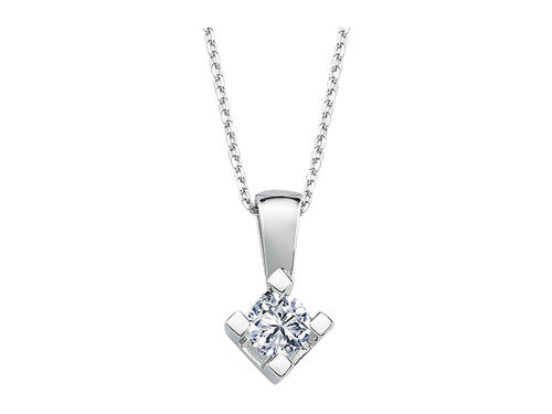 G Farbe 0,20 Carat Solitär Collier - handgefertigter Diamantschmuck aus Feingold | Sirius Diamant