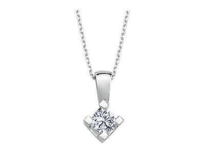 G color 0.20 carat solitaire necklace