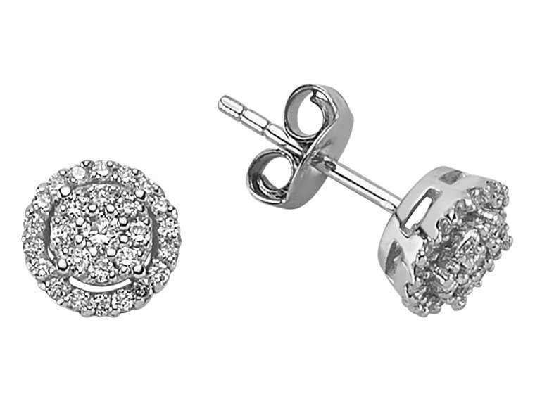 Boucles d'oreilles en diamant total de 0,30 carat