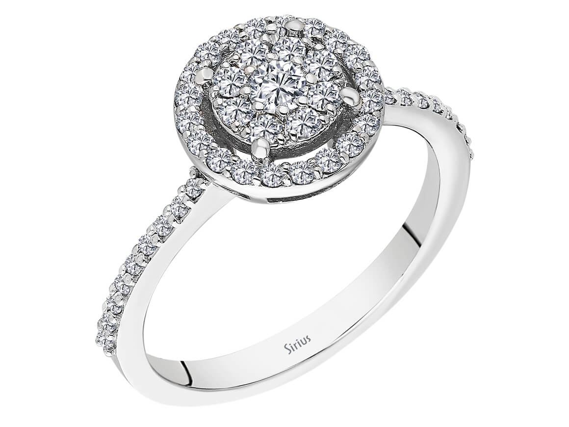 3,00 Carat Diamant Effekt Solitär Ring - handgefertigter Diamantschmuck aus Feingold | Sirius Diamant