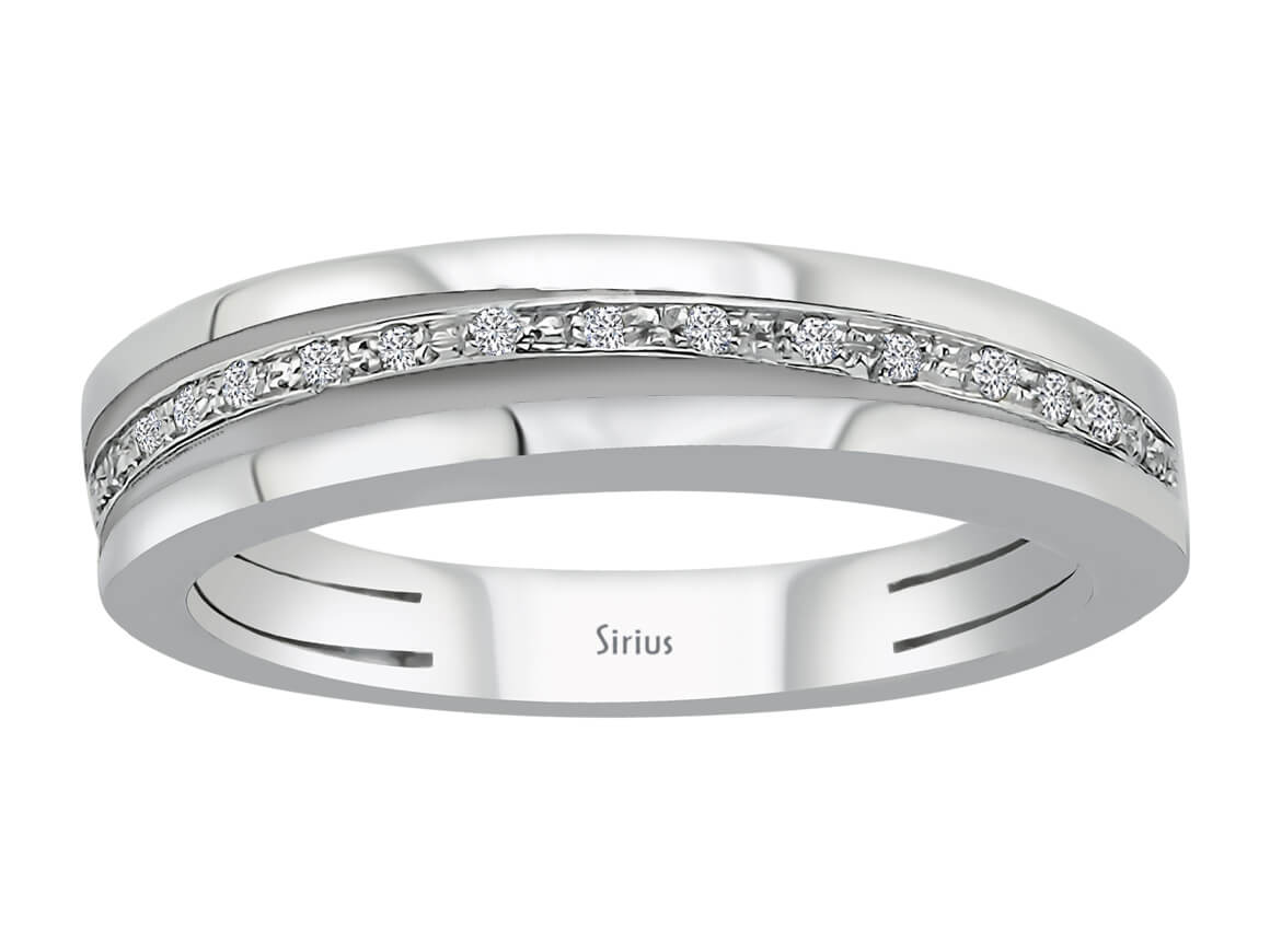 0.07 total carat diamond half-round alliance in 585 14 carat white gold