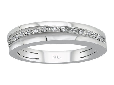 0.07 total carat diamond half-round alliance in 585 14 carat white gold