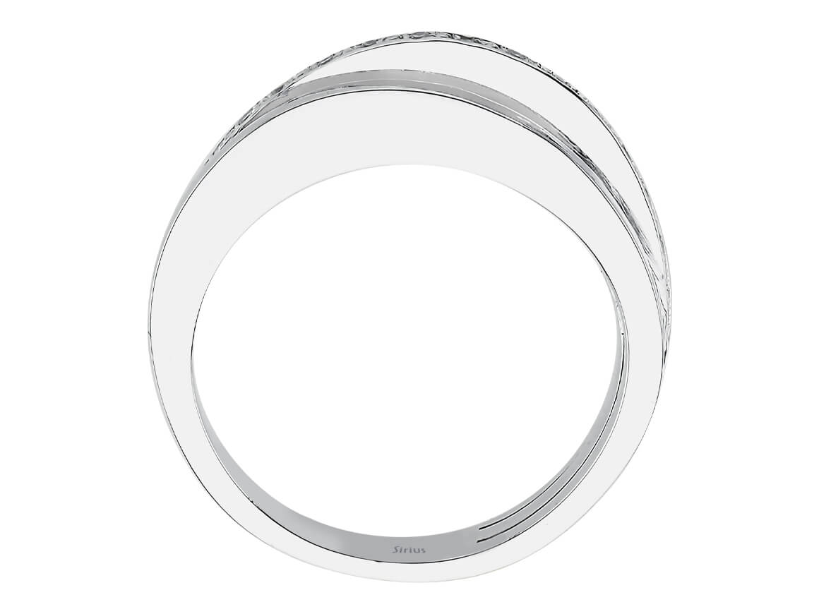 0.07 total carat diamond half-round alliance in 585 14 carat white gold