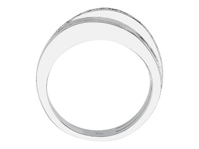 0.07 total carat diamond half-round alliance in 585 14 carat white gold