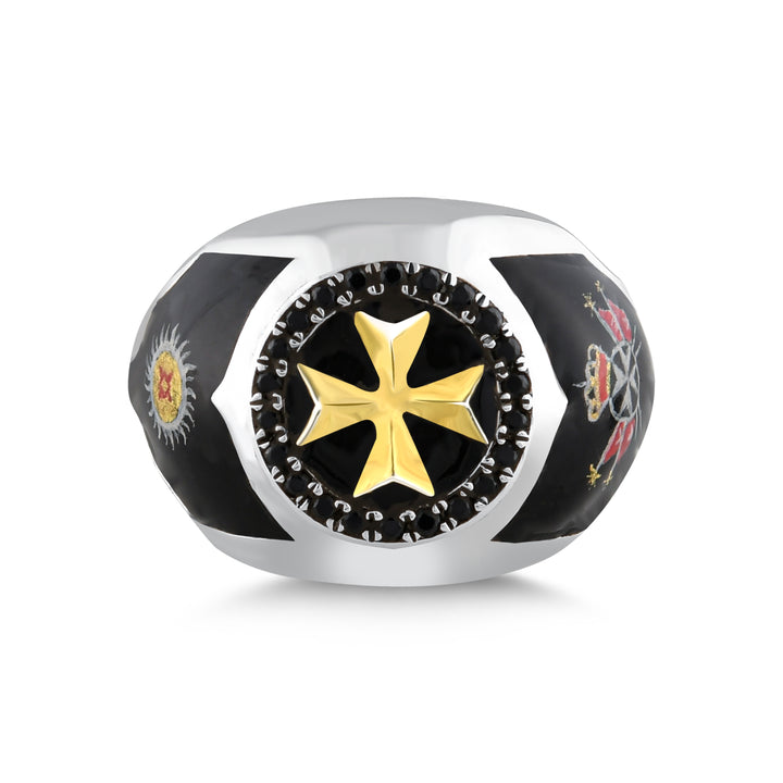 Kreuz Ring - handgefertigter Diamantschmuck aus Feingold | Sirius Diamant