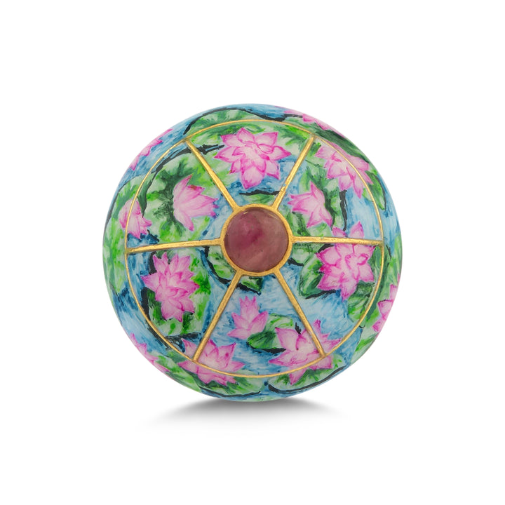 Lotus Ring - handgefertigter Diamantschmuck aus Feingold | Sirius Diamant