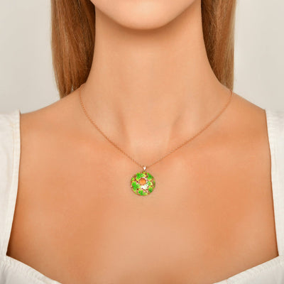 Citrine flower necklace