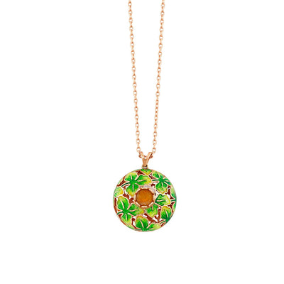 Citrine flower necklace