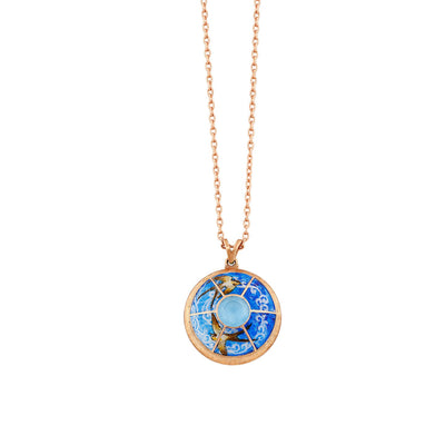 Genuine Sapphire Birds Necklace