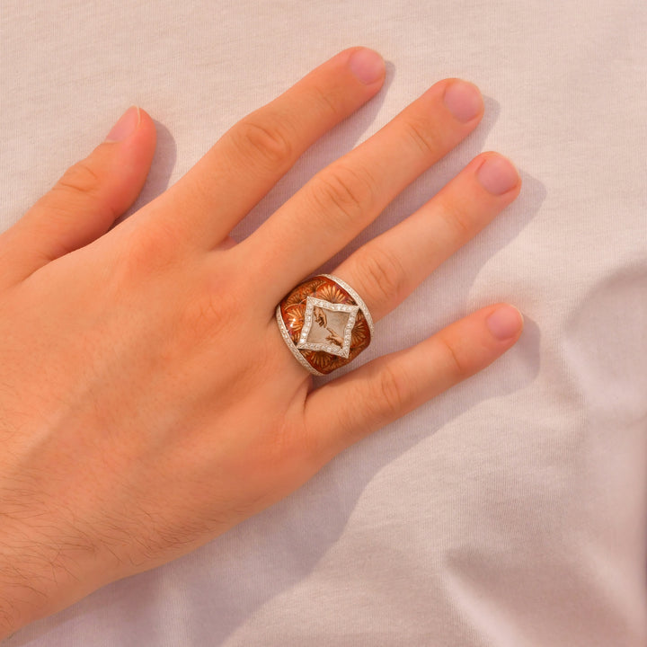 Creation of Adam Ring with Diamonds Hand-painted | Sirius Diamond