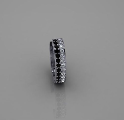 0,10 Gesamtkarat Diamant Herren Creolen in 585er 18 K Weissgold - handgefertigter Diamantschmuck aus Feingold | Sirius Diamant
