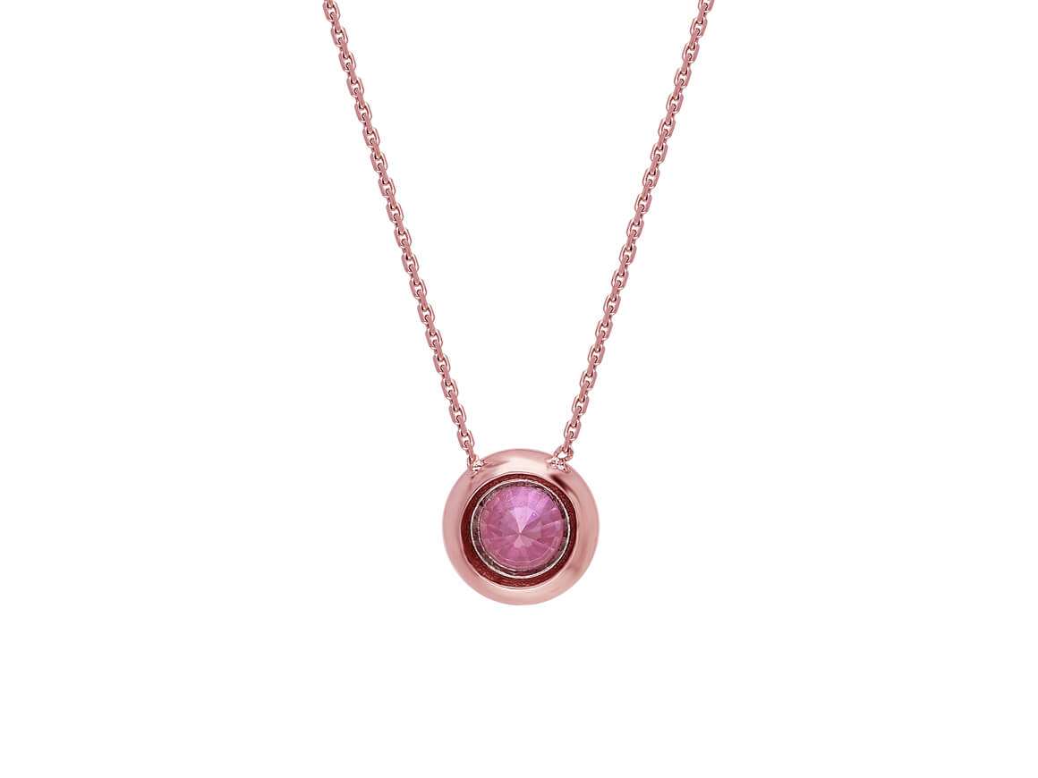 Amethyst-Solitär-Halskette - handgefertigter Diamantschmuck aus Feingold | Sirius Diamant